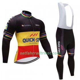 Radbekleidung Radtrikot Langarm + Lang Trägerhose 2017 Quick-Step Floors Damen N002